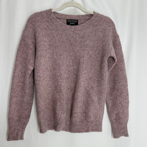 Banana Republic Filpucci women’s sweater pink metallic wool blend long sleeve XS - Picture 1 of 6